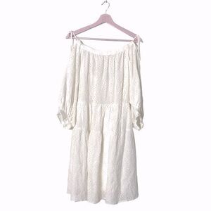 Olivaceous eyelet‎ dress drapey romantic coquette dress Small cottagecore tiered